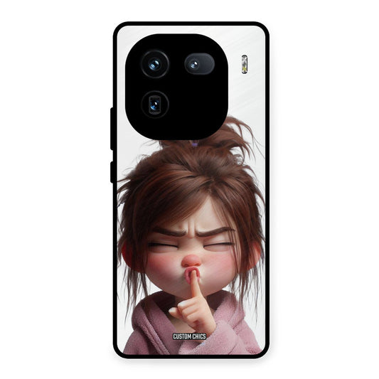 Keep Quite iQOO 12 Mobile Back Cover - Cute PrintShield Case