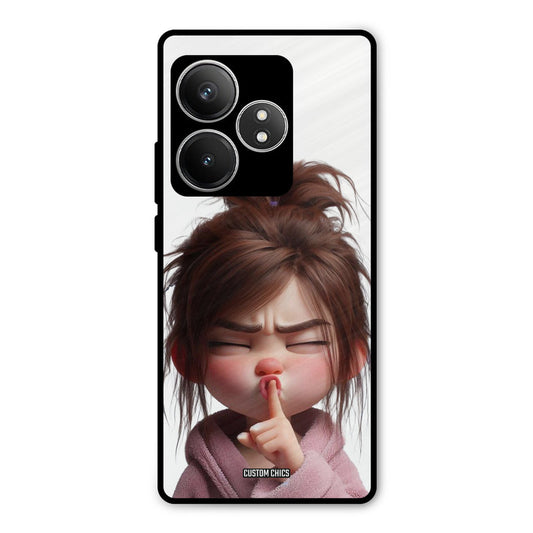 Keep Quite Realme GT 6T Mobile Back Cover - Cute PrintShield Case