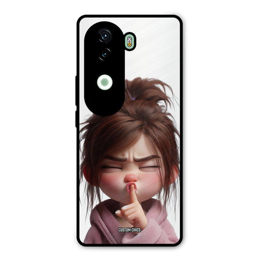 Keep Quite Vivo V40e Mobile Back Cover - Cute PrintShield Case