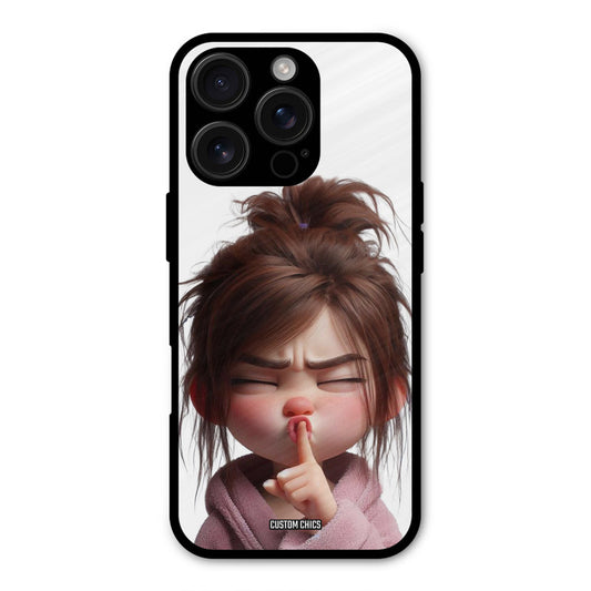Keep Quite iPhone 16 Pro Max Mobile Back Cover - Cute PrintShield Case