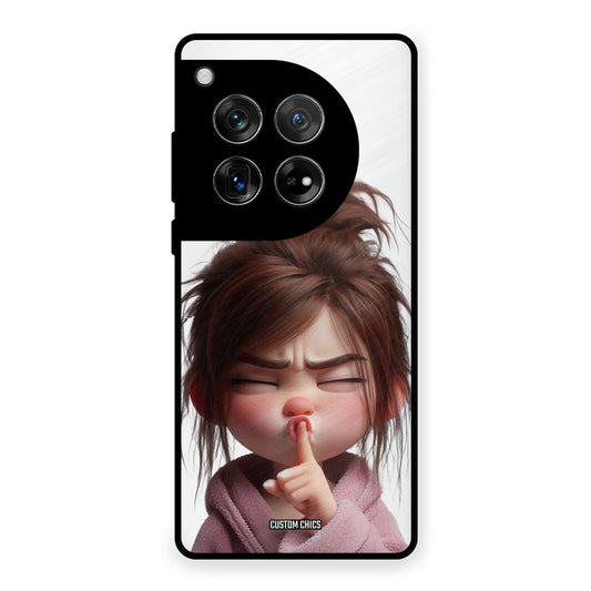 Keep Quite OnePlus 12 Mobile Back Cover - Cute PrintShield Case