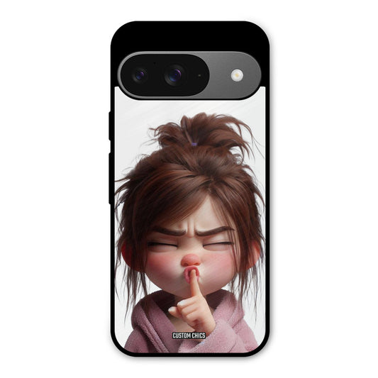 Keep Quite Google Pixel 9 Mobile Back Cover - Cute PrintShield Case