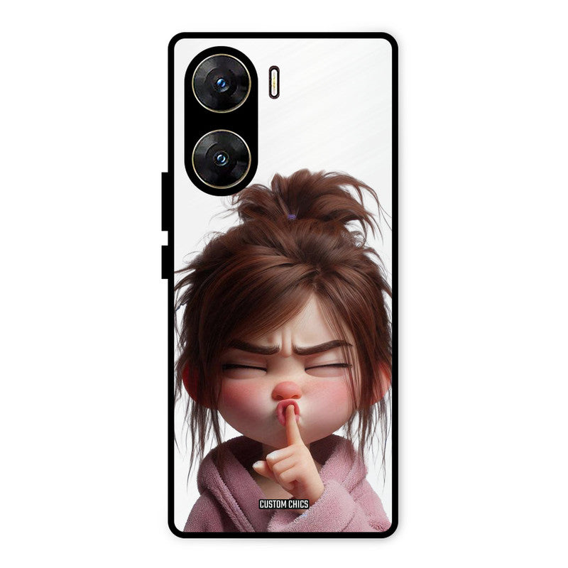 Keep Quite Vivo V29e Mobile Back Cover - Cute PrintShield Case
