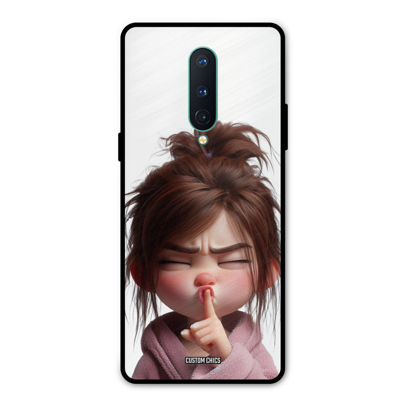 Keep Quite Oneplus 8 Mobile Back Cover - Cute PrintShield Case
