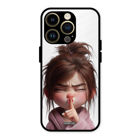 Keep Quite iPhone 14 Pro Max Mobile Back Cover - Cute PrintShield Case