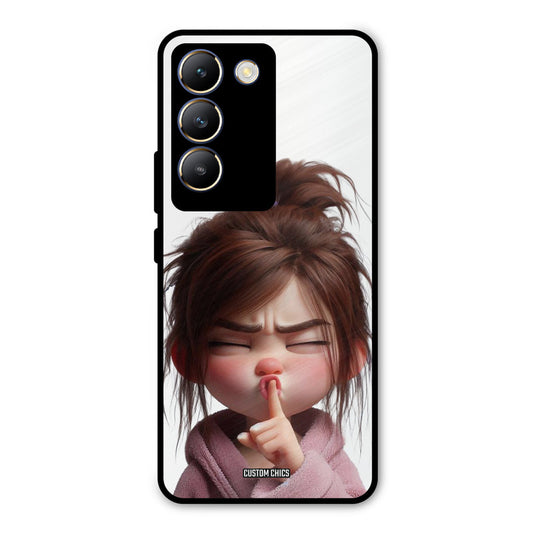 Keep Quite Vivo Y200e Mobile Back Cover - Cute PrintShield Case