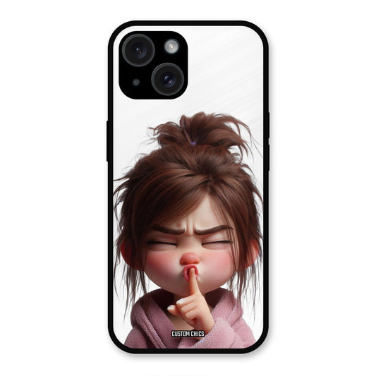 Keep Quite iPhone 15 Plus Mobile Back Cover - Cute PrintShield Case