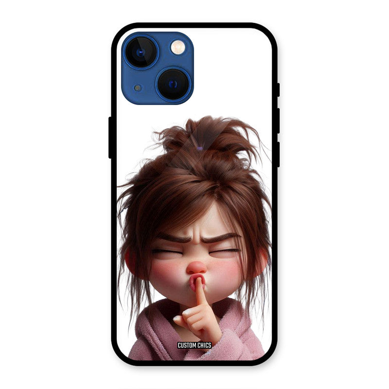 Keep Quite iPhone 13 Mini Mobile Back Cover - Cute PrintShield Case