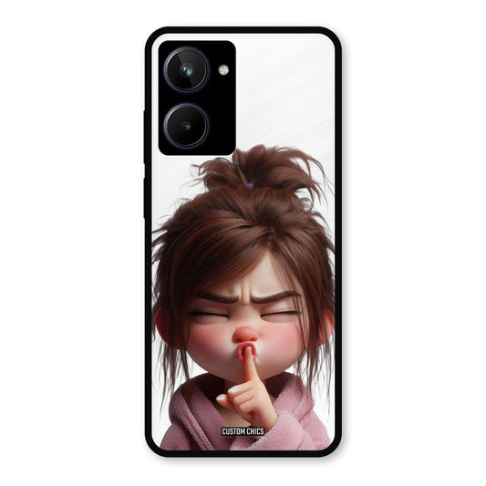 Keep Quite Realme 10 Mobile Back Cover - Cute PrintShield Case