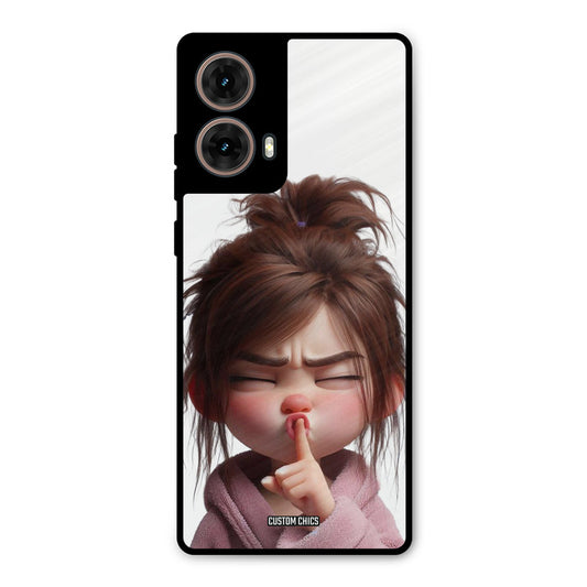 Keep Quite Moto G85 Mobile Back Cover - Cute PrintShield Case