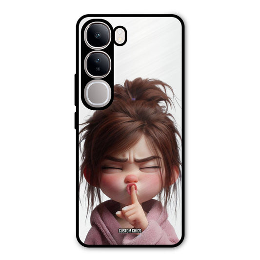 Keep Quite Vivo Y300 Mobile Back Cover - Cute PrintShield Case