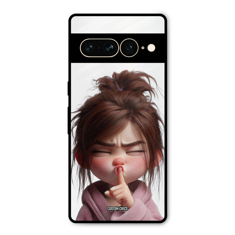 Keep Quite Google Pixel 7 Pro Mobile Back Cover - Cute PrintShield Case