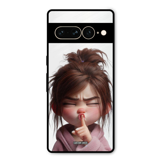 Keep Quite Google Pixel 7 Pro Mobile Back Cover - Cute PrintShield Case