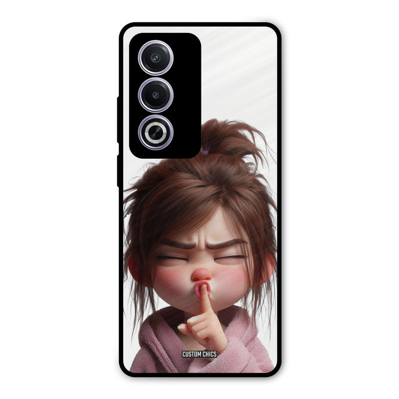 Keep Quite Oppo K12x Mobile Back Cover - Cute PrintShield Case