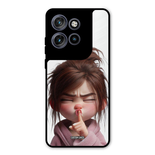 Keep Quite Motorola Edge 50 Neo Mobile Back Cover - Cute PrintShield Case
