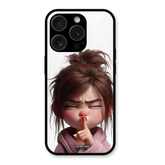 Keep Quite iPhone 15 Pro Max Mobile Back Cover - Cute PrintShield Case