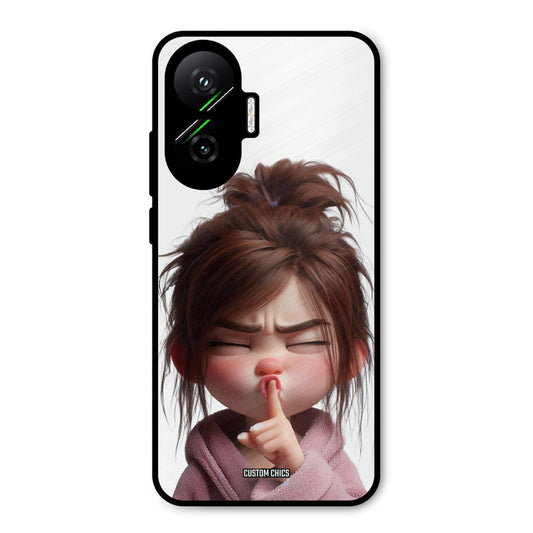Keep Quite Poco F7 5G Mobile Back Cover - Cute PrintShield Case