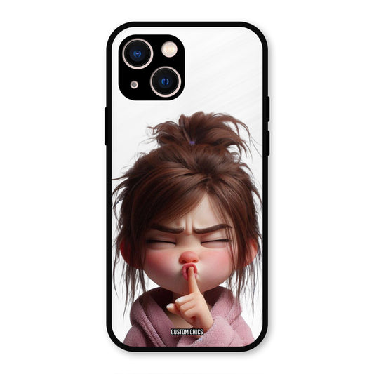 Keep Quite iPhone 13 Mobile Back Cover - Cute PrintShield Case