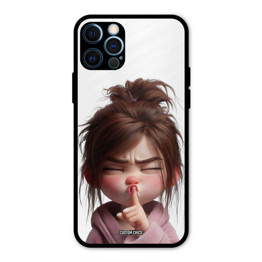 Keep Quite iPhone 12 Pro Max Mobile Back Cover - Cute PrintShield Case