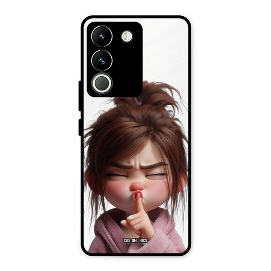 Keep Quite Vivo Y200 Mobile Back Cover - Cute PrintShield Case