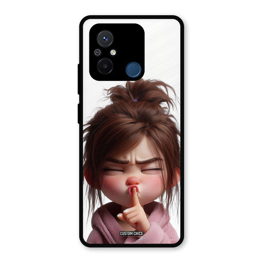 Keep Quite Redmi 12c Mobile Back Cover - Cute PrintShield Case