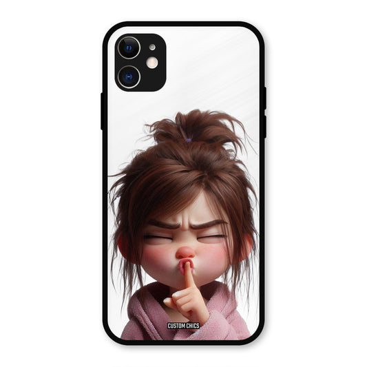Keep Quite iPhone 11 Mobile Back Cover - Cute PrintShield Case