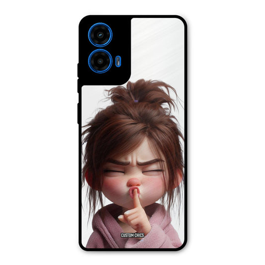 Keep Quite Moto G45 Mobile Back Cover - Cute PrintShield Case