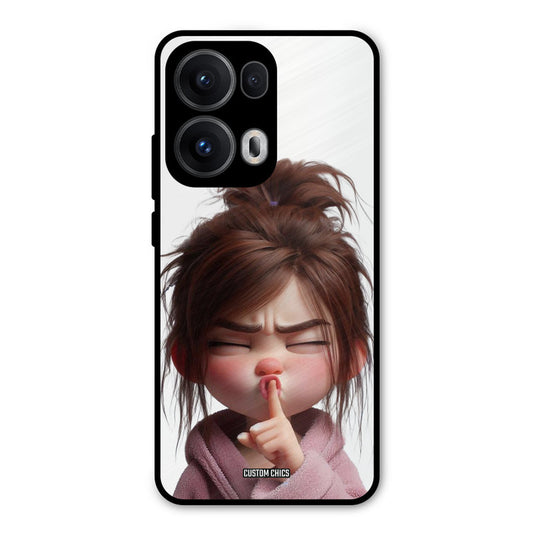 Keep Quite Oppo Reno 13 Pro 5G Mobile Back Cover - Cute PrintShield Case
