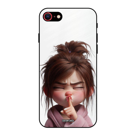Keep Quite iPhone SE 2020 Mobile Back Cover - Cute PrintShield Case
