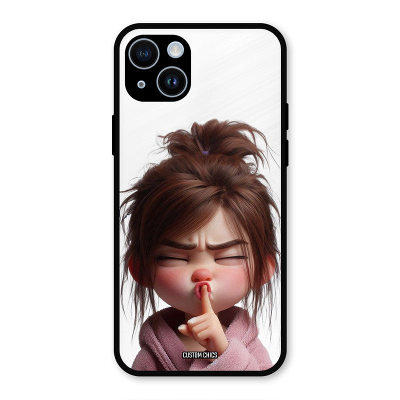 Keep Quite iPhone 14 Mobile Back Cover - Cute PrintShield Case