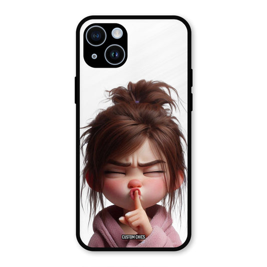 Keep Quite iPhone 14 Mobile Back Cover - Cute PrintShield Case