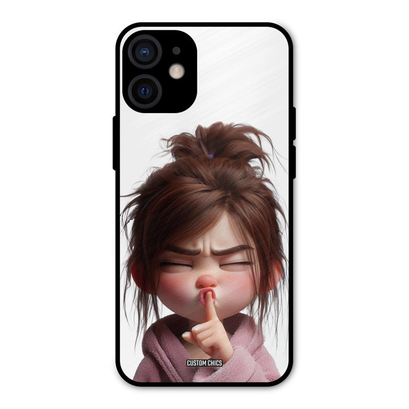 Keep Quite iPhone 12 Mini Mobile Back Cover - Cute PrintShield Case