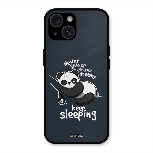Keep Sleeping iPhone 15 Plus Mobile Back Cover - Typography PrintShield Case