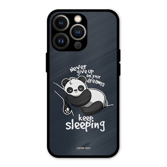 Keep Sleeping iPhone 13 Pro Mobile Back Cover - Typography PrintShield Case