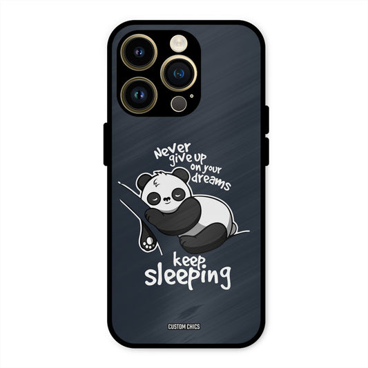 Keep Sleeping iPhone 14 Pro Max Mobile Back Cover - Typography PrintShield Case