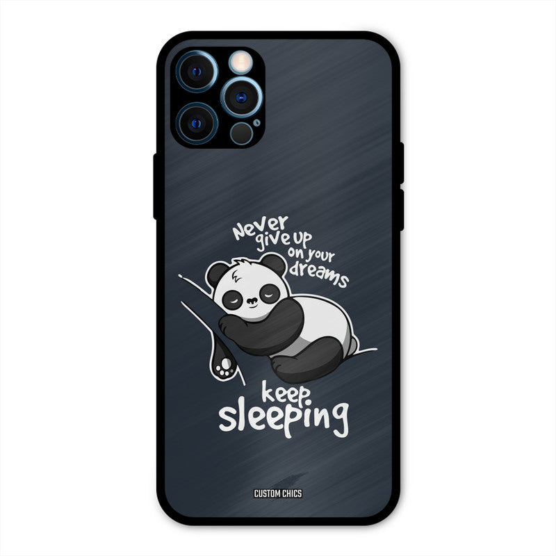 Keep Sleeping iPhone 12 Pro Mobile Back Cover - Typography PrintShield Case
