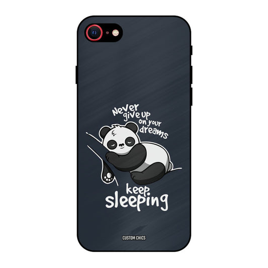 Keep Sleeping iPhone SE 2020 Mobile Back Cover - Typography PrintShield Case