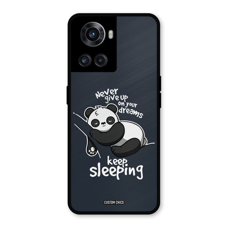 Keep Sleeping OnePlus 10R Mobile Back Cover - Typography PrintShield Case