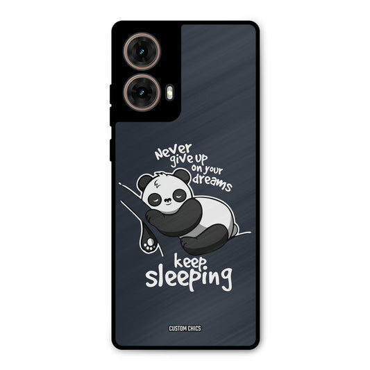 Keep Sleeping Moto G85 Mobile Back Cover - Typography PrintShield Case