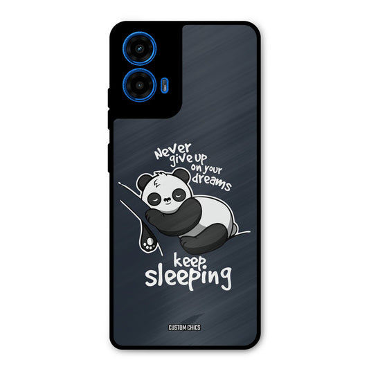 Keep Sleeping Moto G45 Mobile Back Cover - Typography PrintShield Case