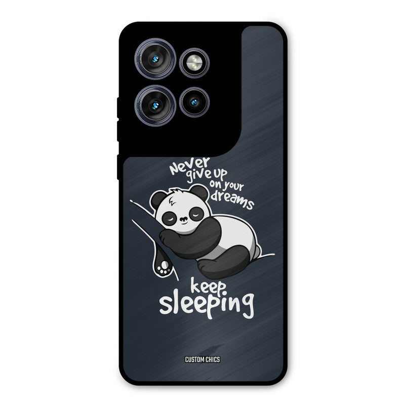 Keep Sleeping Motorola Edge 50 Neo Mobile Back Cover - Typography PrintShield Case
