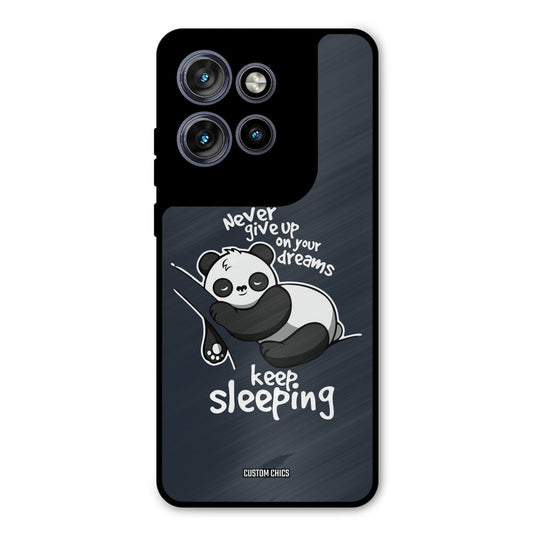 Keep Sleeping Motorola Edge 50 Neo Mobile Back Cover - Typography PrintShield Case