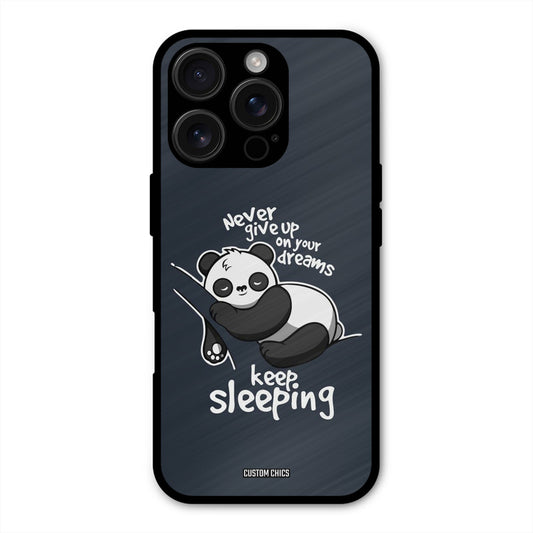 Keep Sleeping iPhone 16 Pro Mobile Back Cover - Typography PrintShield Case