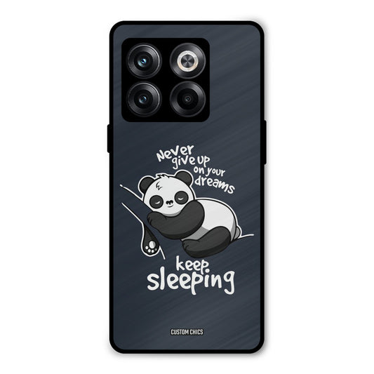 Keep Sleeping Oneplus 10T Mobile Back Cover - Typography PrintShield Case