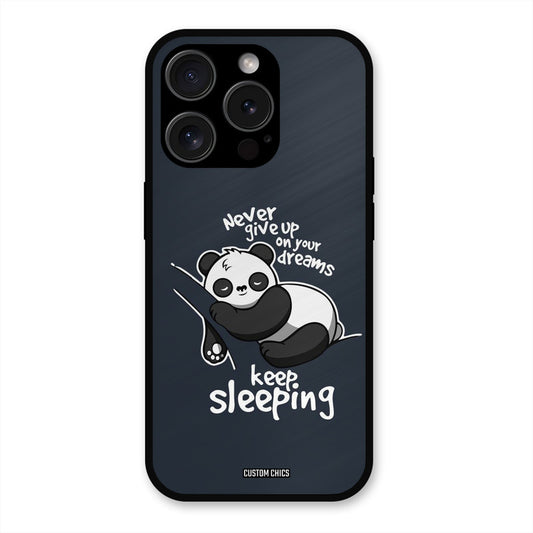 Keep Sleeping iPhone 15 Pro Max Mobile Back Cover - Typography PrintShield Case