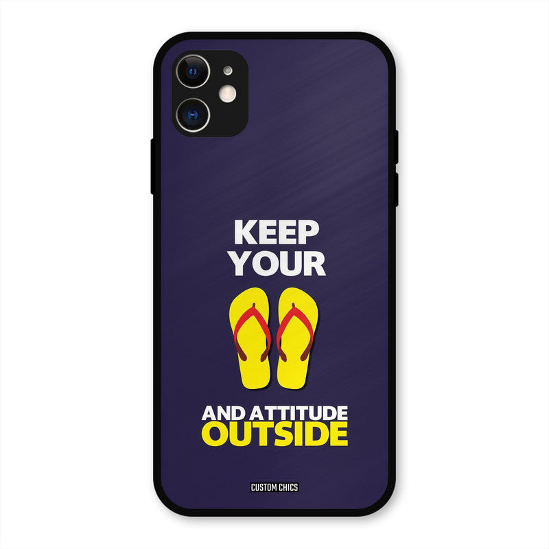 Keep Your Feet Outside iPhone 11 Mobile Back Cover - Typography PrintShield Case