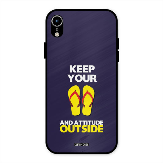 Keep Your Feet Outside iPhone XR Mobile Back Cover - Typography PrintShield Case