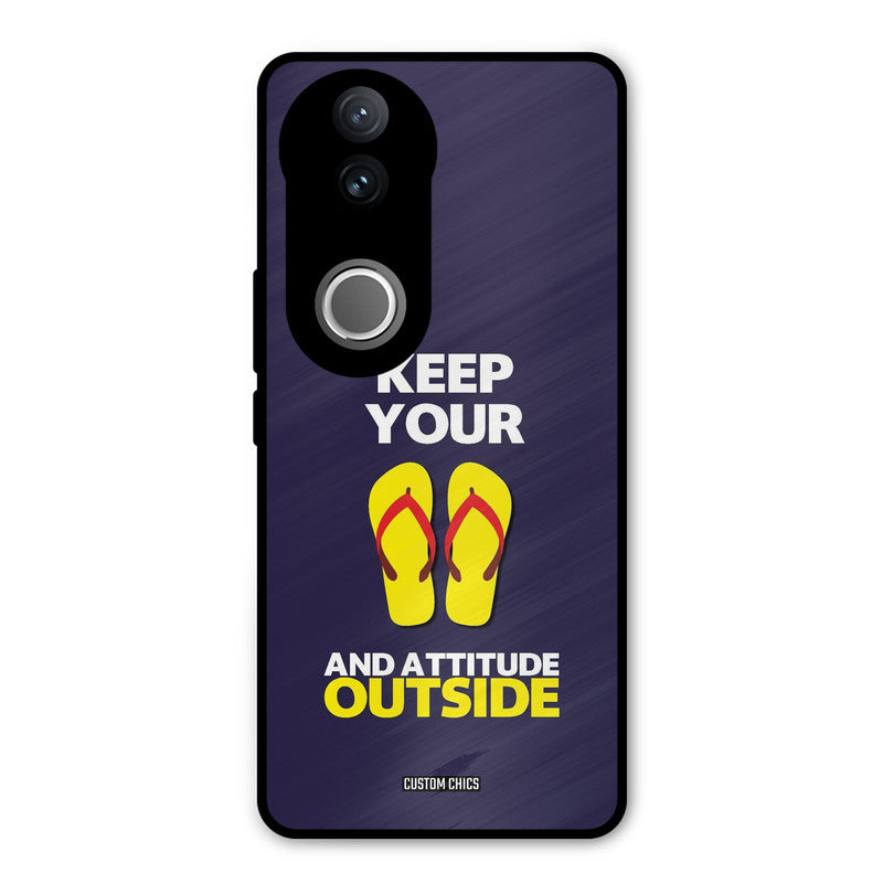 Keep Your Feet Outside iQOO Z10R Mobile Back Cover - Typography PrintShield Case