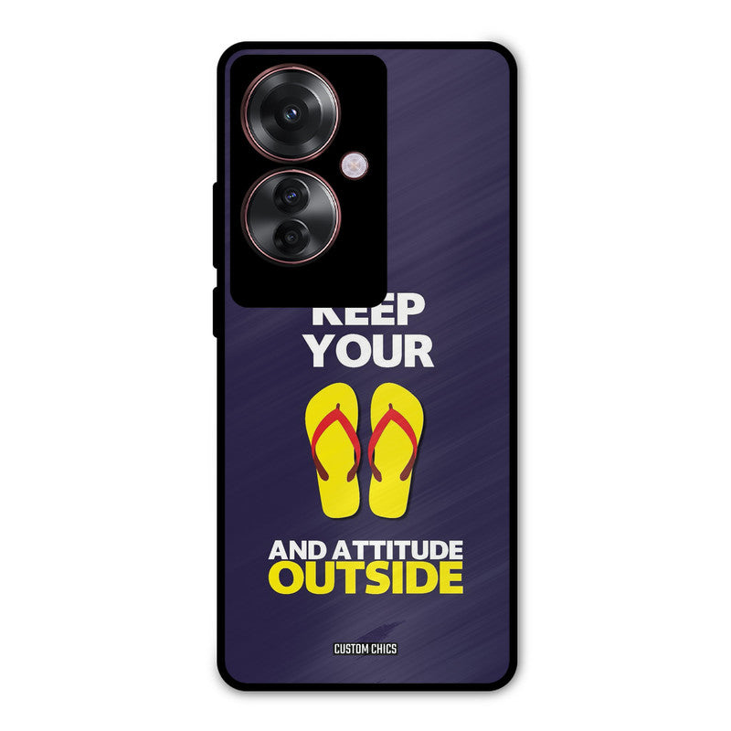 Keep Your Feet Outside Oppo F25 Pro Mobile Back Cover - Typography PrintShield Case