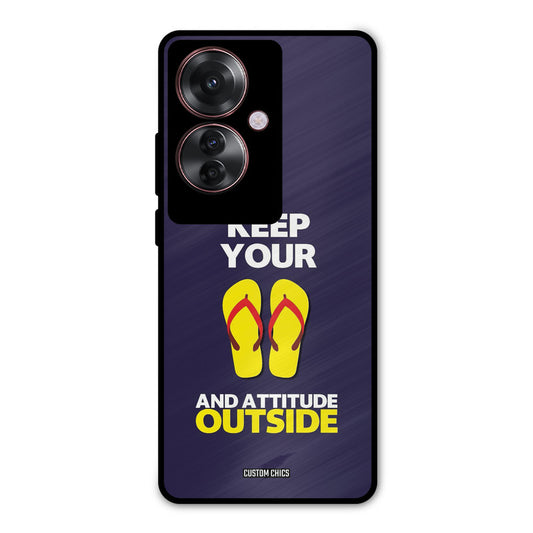 Keep Your Feet Outside Oppo F25 Pro Mobile Back Cover - Typography PrintShield Case